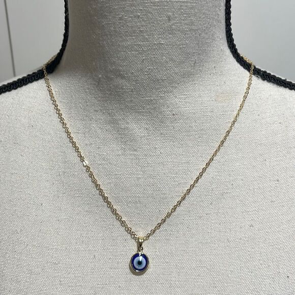 NWOT Turkish evil eye pendant with chain - Picture 1 of 3